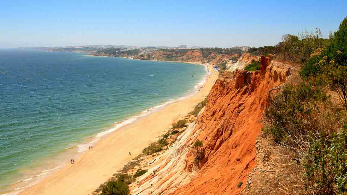 Falésia Beach (Portuguese: Praia da Falésia, meaning Cliff Beach) is a beach in Albufeira, Algarve, southern Portugal. It has a cliff th...